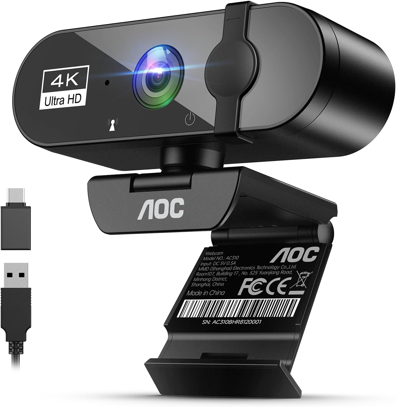 AOC 4K Webカメラ ウェブカメラ