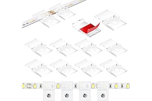 Sliverdew 20Pcs LED Strip Light Mounting Bracket Adhesive LED Strip Light Clips