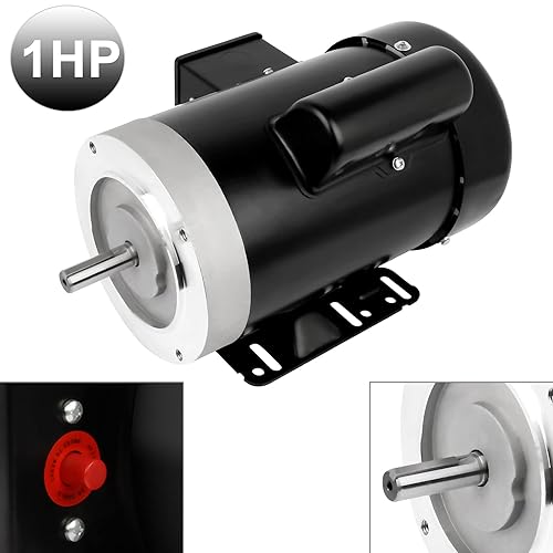 Miniatura 2 de Motor eléctrico de 1 HP, motor de uso general de 1750 RPM, motor monofásico 56C Marco 13.66.8A 115230V TEFC CWCCW para compresor de aire y equipo