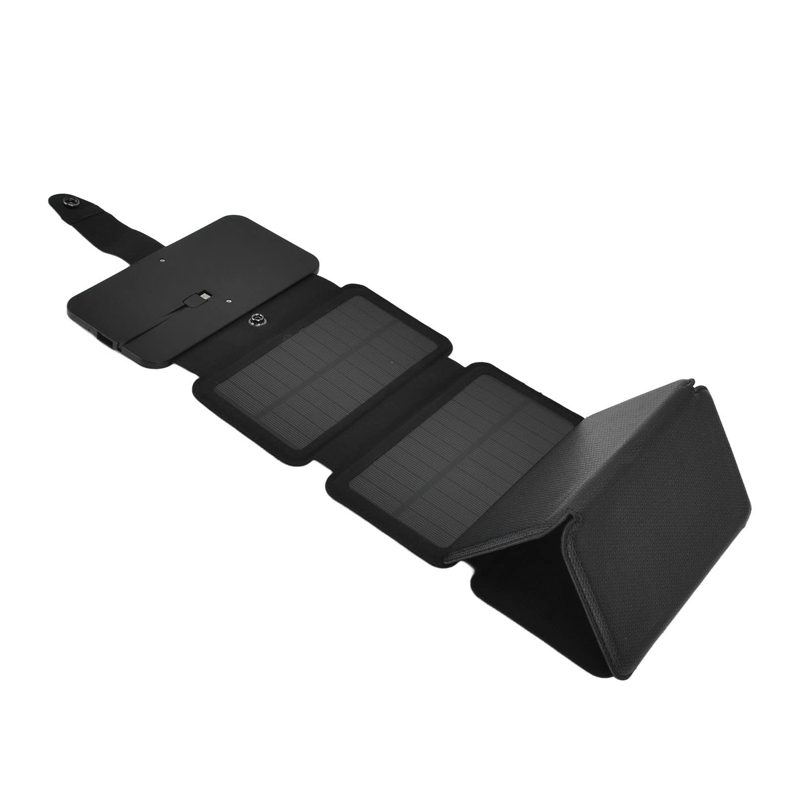 Aramox Solar Power Bank, Caricatore Solare Pieghevole per Telefono Silicio Monocristallino 5V 2A Doppia Uscita Cavo Integrato Caricatore Portatile a Ricarica Diretta USB per Viaggi all'aperto