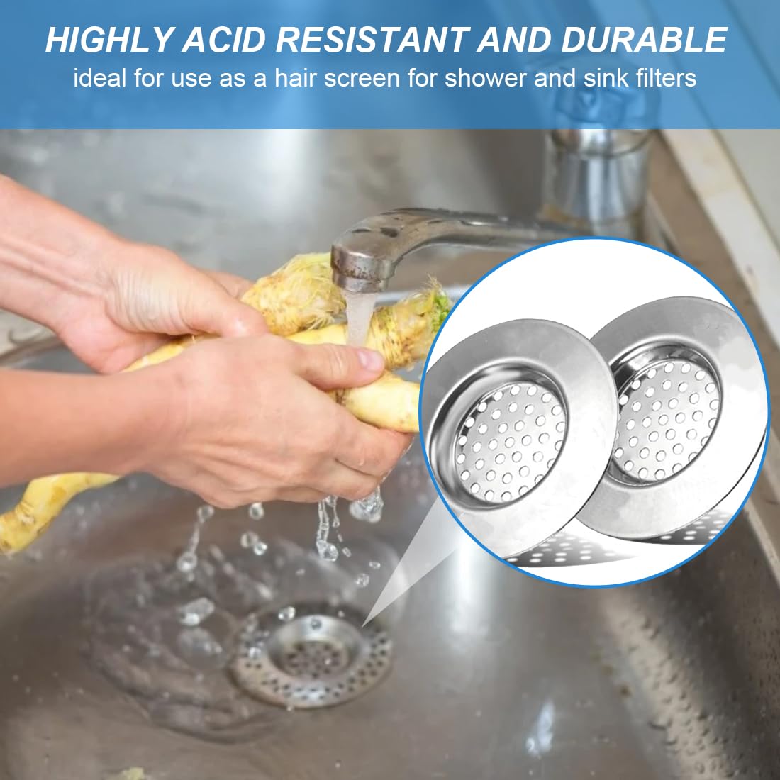 4 Filtri Per Lavello In Acciaio Inox - Diametro 7 Cm, Anti-intasamento, Per Cucina E Bagno - Foto 2