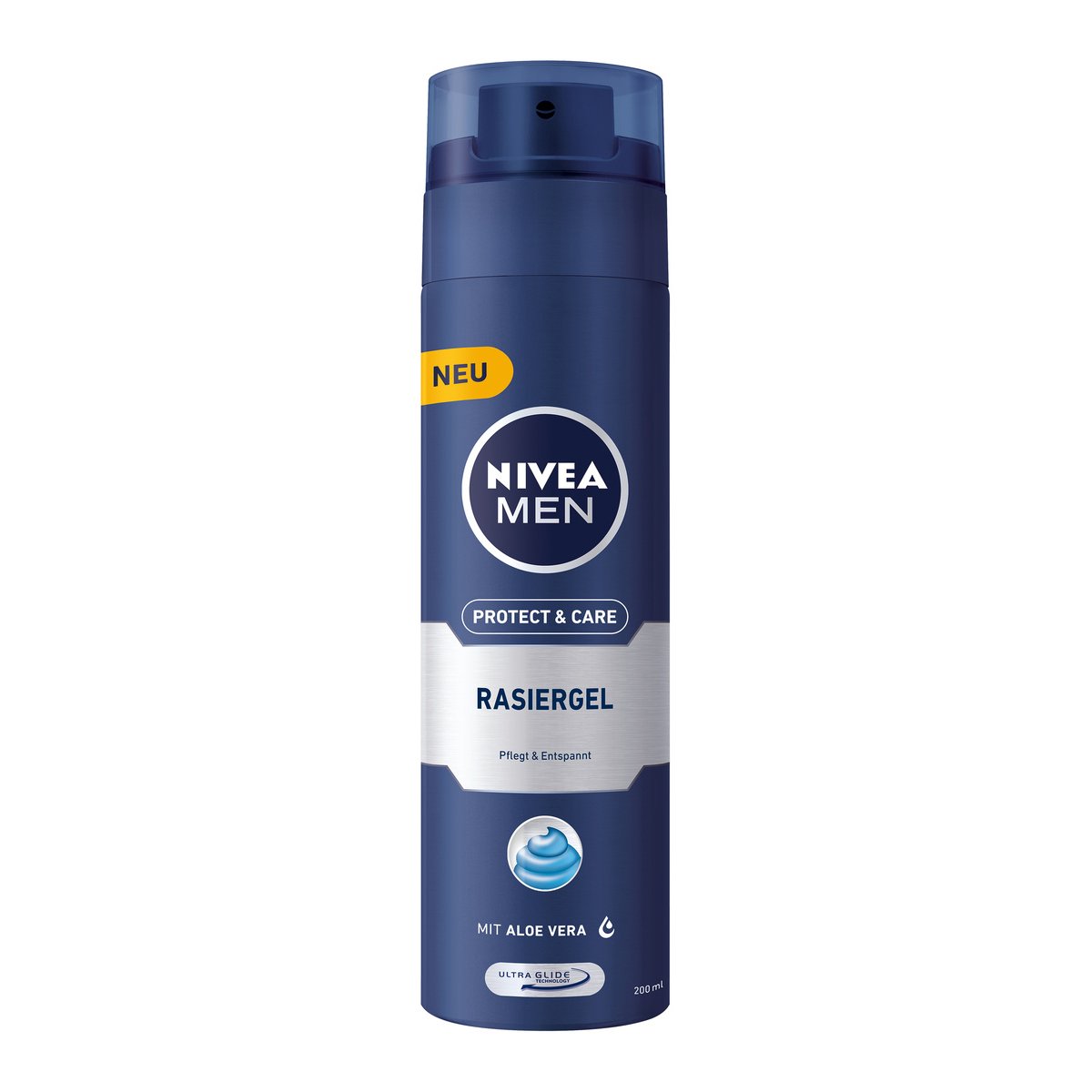 MEN Erkek Tıraş Jeli Protect & Care 200ml, AloeVera, Pürüzsüz Tıraş, Cildi Kesik ve Sıyrıklardan Kor