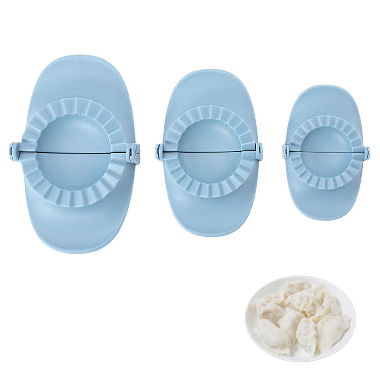 – 3Pack Dumpling Maker,Plastic Dumpling Press Molds 3.8in to 2.6in Pasty Moulds for Empanada Ravioli Family Gathering Picnic Christmas Thanksgiving New Year's Day