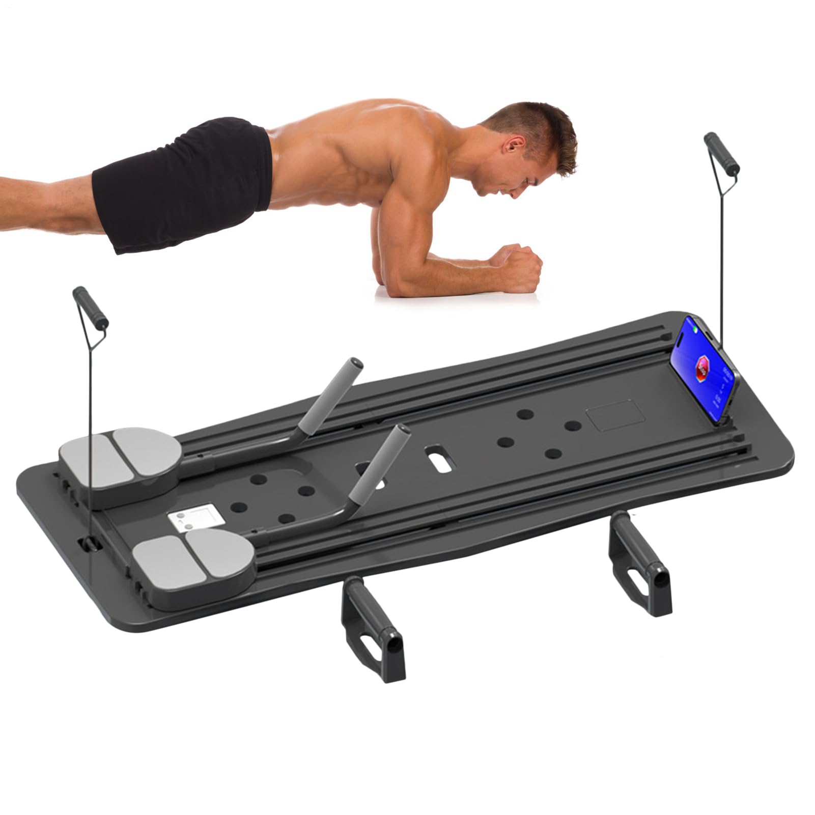Pilates Reformer Board, kompaktowe urządzenie fitness do treningu mięśni brzucha, sprzęt do pilatesu, dla przyjaciół, nastolatków, syna, rodziny, córki, męża, dziewcząt, mężczyzn