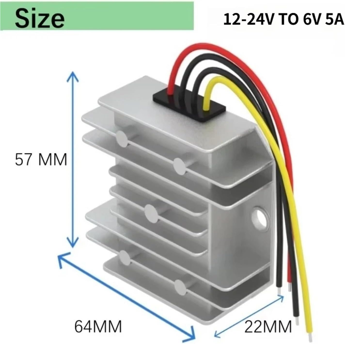 12V24V to 6V 5A 10A 15A 20A 25A 30A 40A DC DC Step Down Power Converter Voltage Stabilizer Module Power Supply for Car Toys(12-24V to 6V 5A)