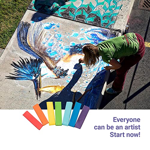 Violetto Soft Chalk Pastels Set Art Supplies For Artist, Kids, Adult, 64Colors + 2Sticks, Colored Chalk Non Toxic Dry Square Pastel For Painting, Hair Chalk Pastels #TOP5