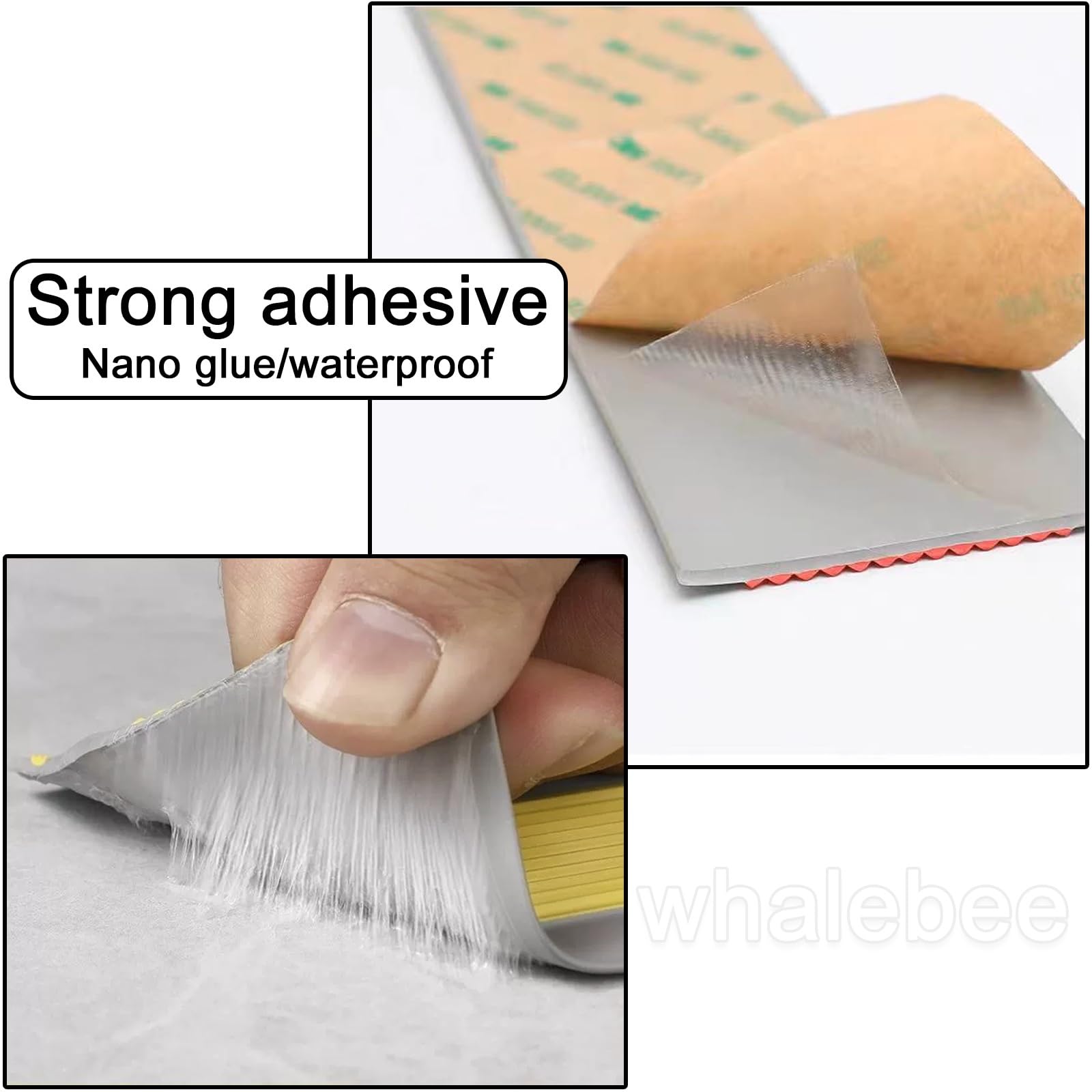 Strisce Antiscivolo Gomma Autoadesiva 5m/10m×60mm×3mm Bordo della Scale Strisce Adesive Antiscivolo, Multilorato, Antiscivolo, Impermeabili, Flessibile per Rampa, Bagno, Cucina