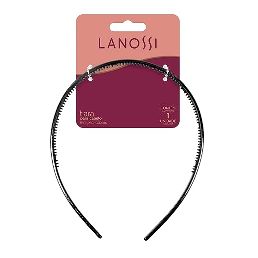 Tiara para Cabelo Black, Lanossi Beauty & Care, Preto