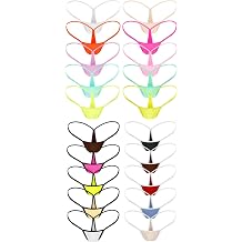 20 pack Vibrant G-string Thongs for Women Low Rise Micro Thong Breathable Comfortable Seamless Bikini Bottom No Show Panties