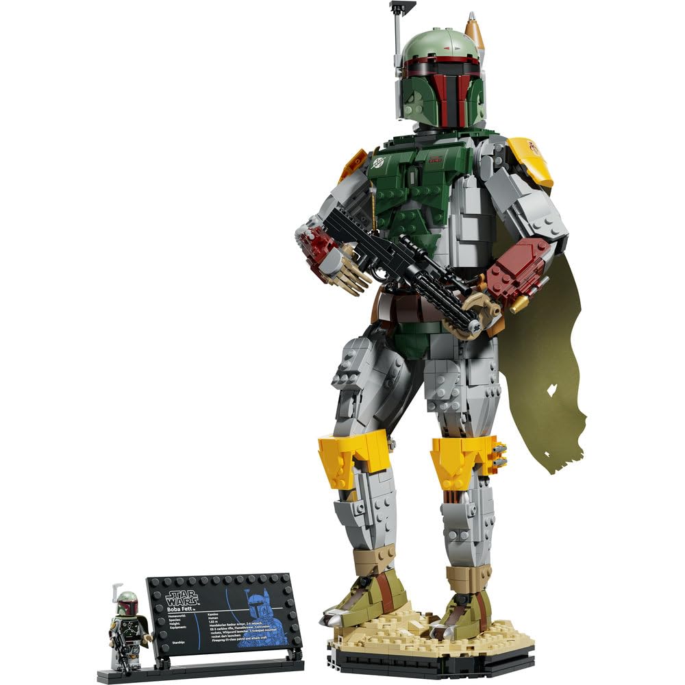 LEGO Star Wars Boba Fett 75455 | Kolekcjonerska figurka, model do ekspozycji, prezent dla fana Star Wars, zestaw klocków dla dorosłych, 1544 elementy