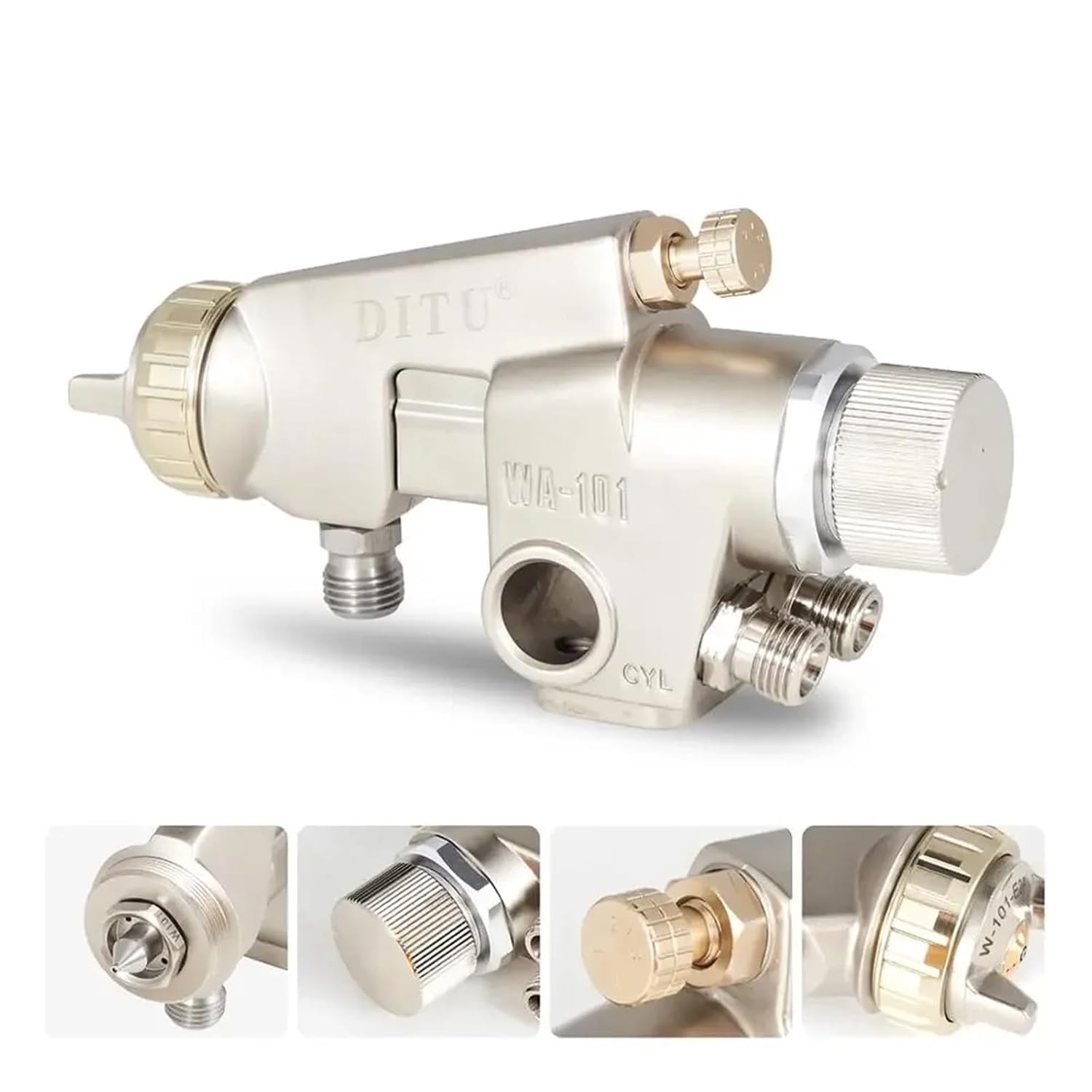 Automatic Spray Paint WA-101 Assembly Line Reciprocating Large Diameter High Atomization Small Paint Pneumatic Spray(WA-101 (1.8))