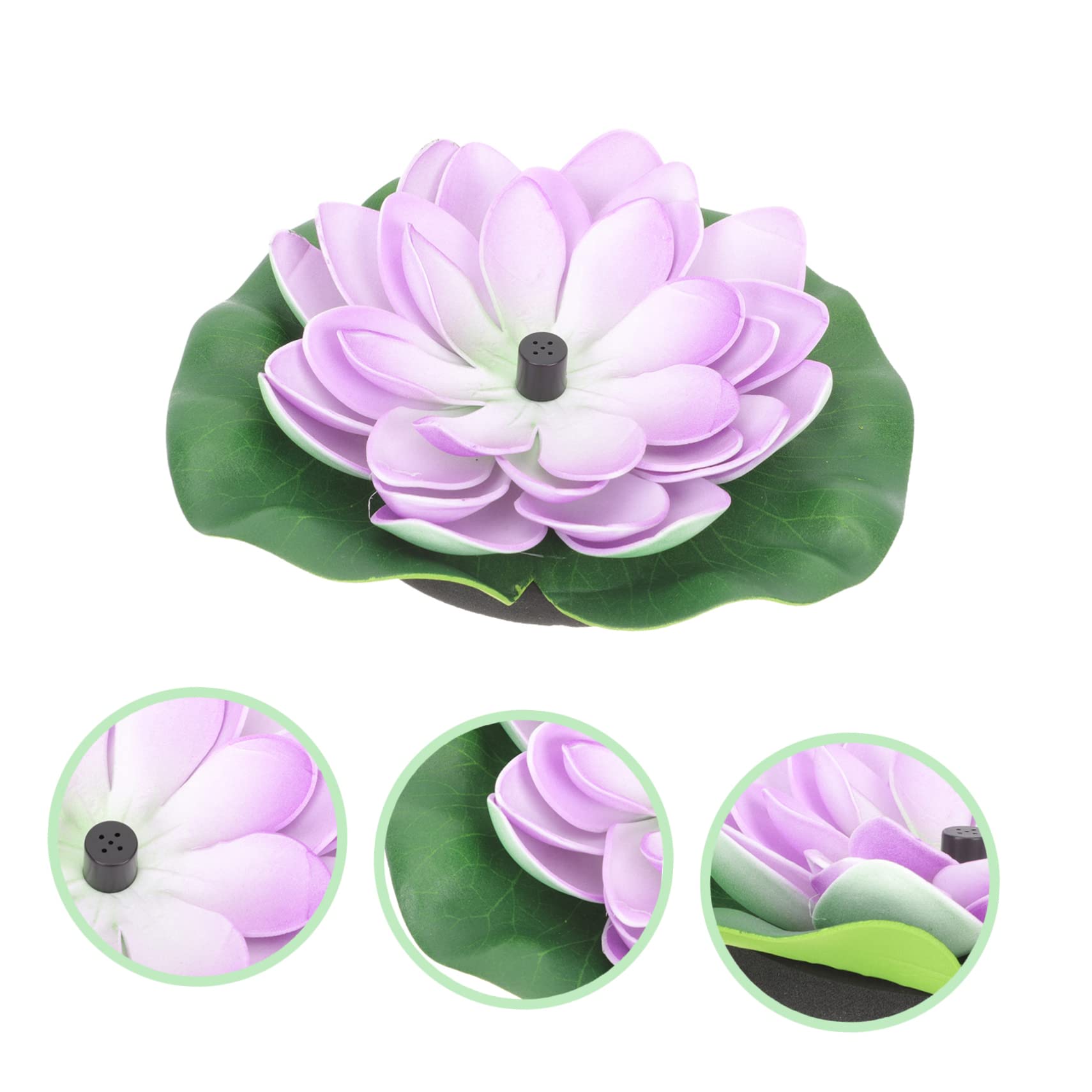 Fuente Solar Flotante Estilo Loto Púrpura 7v Abs para Jardín