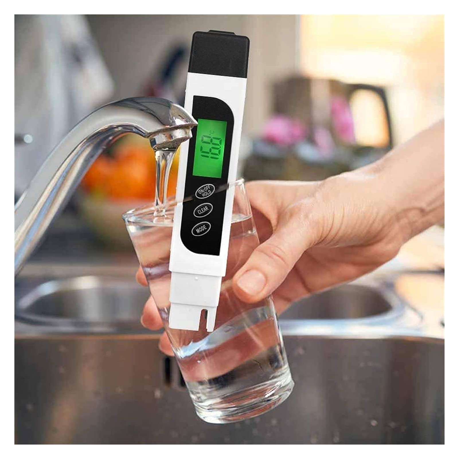 Preciso 3 en 1 Tds Prueba de Pluma portátil Alta precisión con retroiluminado LCD for Agua Potable, hidropónicos, Piscinas, acuarios Detector de Calidad de Agua práctica