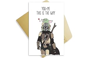 OJsensai Funny Baby Yoda Card, Adorable Yoda Valentine’s Day Card For A Loved One