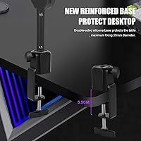 Vista 3 de Soporte de micrófono ST3 Soporte de brazo de brazo de escritorio soporte de micrófono, con clip mejorado para micrófono, adecuado para micrófono