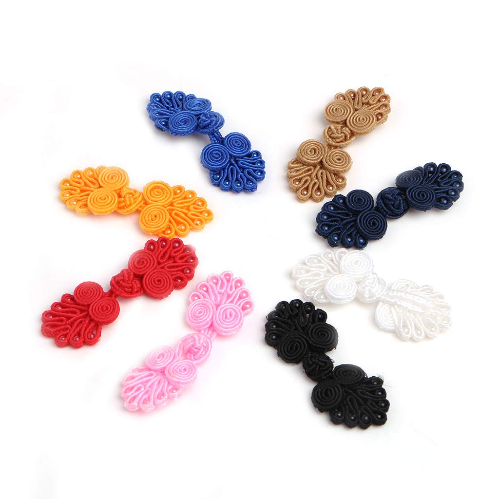 Lot de 10 paires de nœuds chinois pour couture de boutons, nœuds de