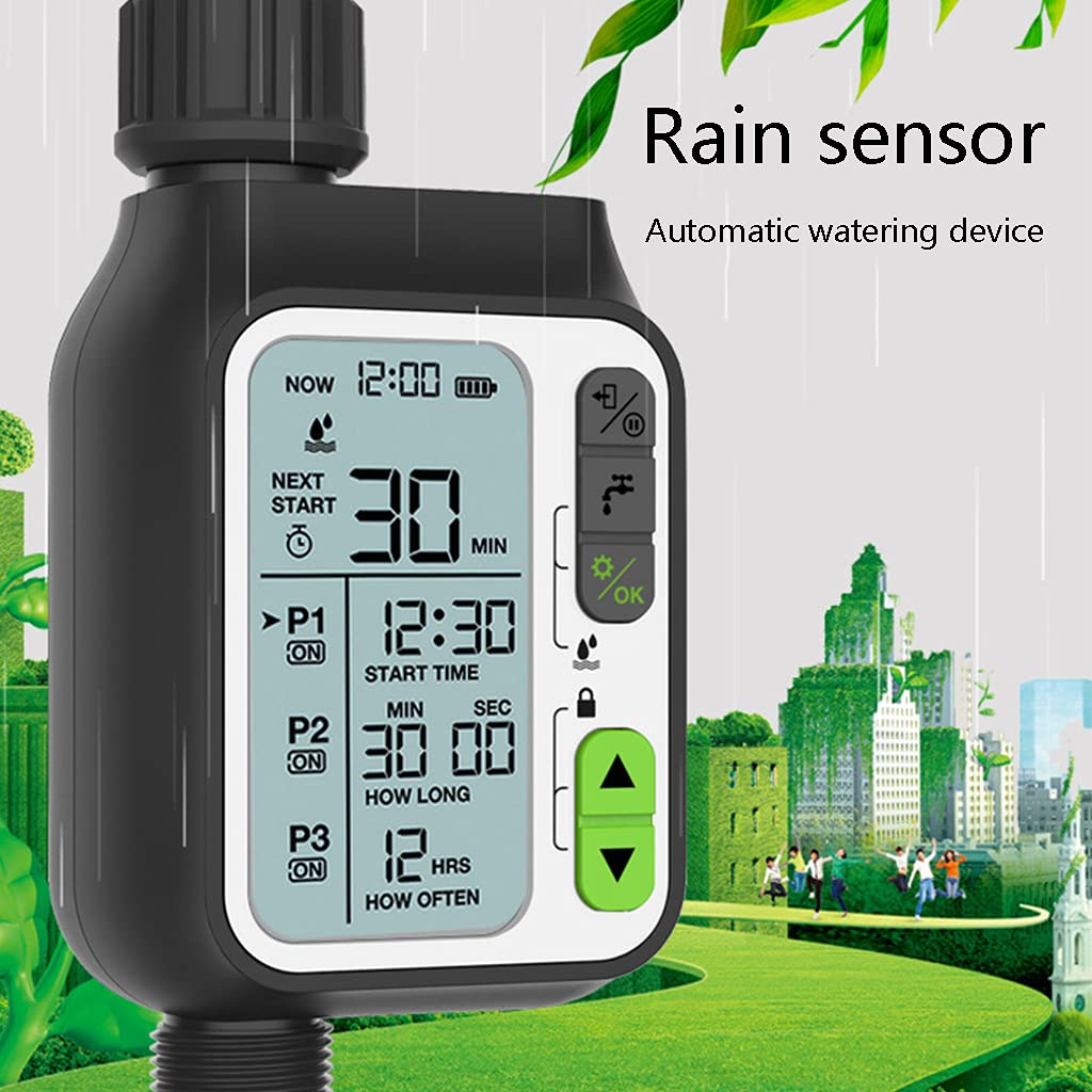 Waterproof Irrigation Controller Electronic Watering Controller Automatic Water Timer 3 Separate for Time Watering Devic