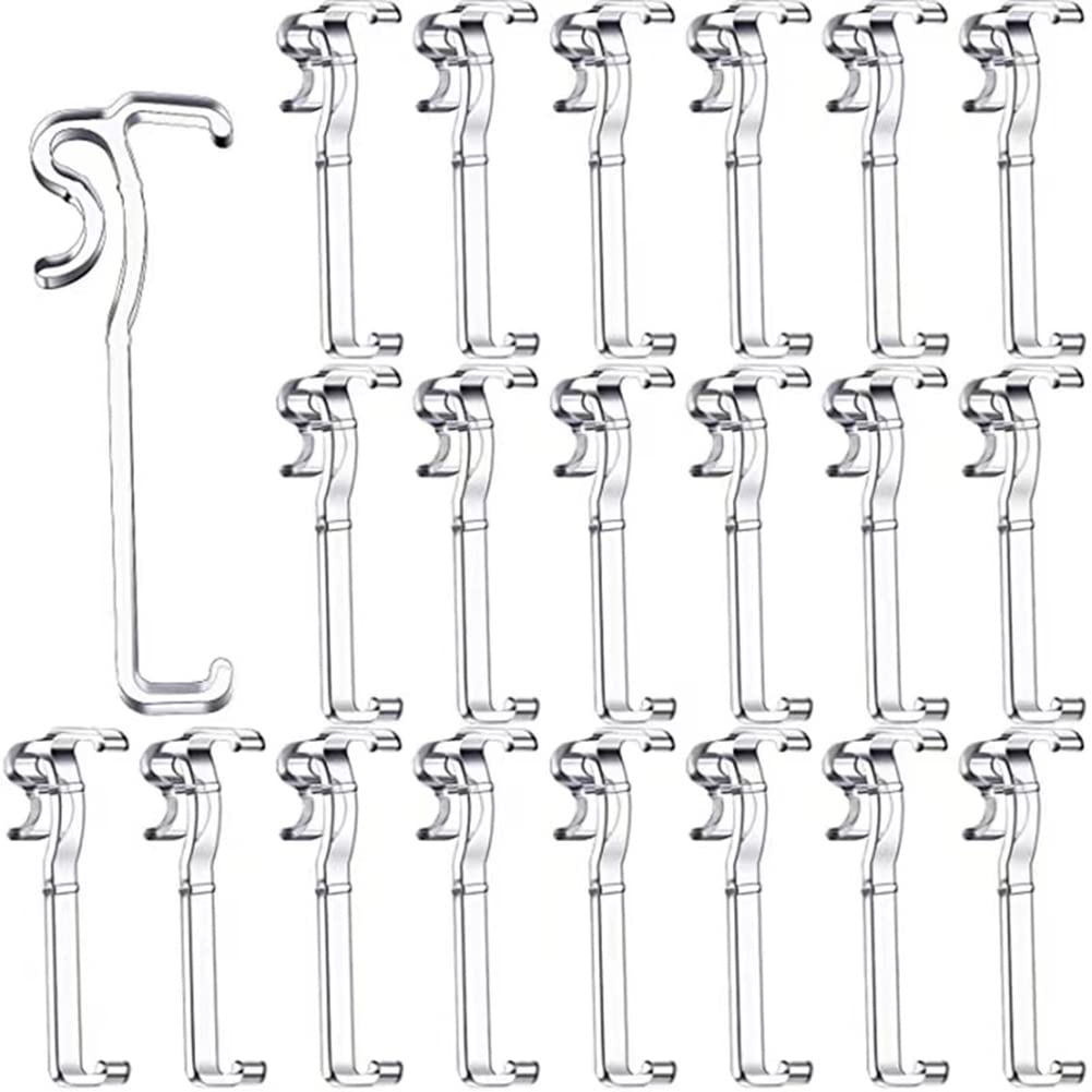 Wynott Transparency Valance Clips For Blinds, 2.5 Inch(63.5Mm) Clear Blind Clips Blinds Retainer Holder,Plastic Window Blind Parts(20 Pcs)