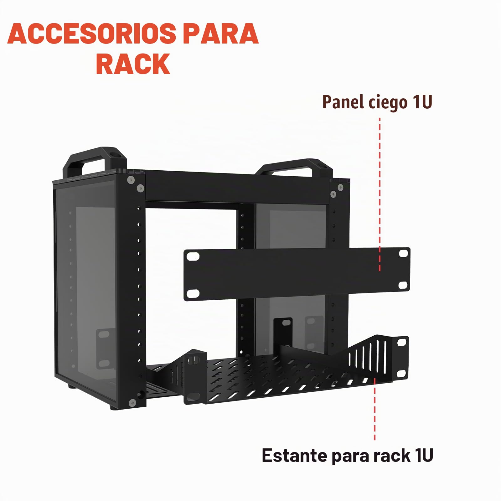 GeeekPi Gabinete de servidor 4U, rack de red de 10 pulgadas para servidores, red, equipo A/V, gabinete de montaje en rack DeskPi RackMate T0 (negro)