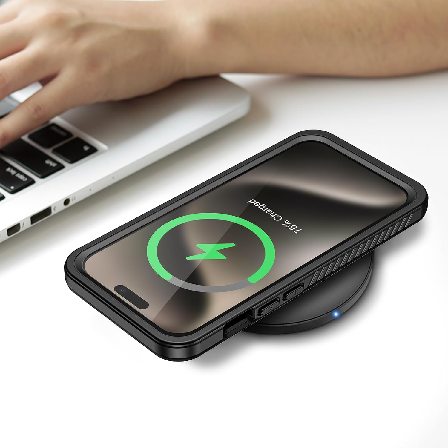 Lanhiem Magnetic for iPhone 15 Pro Max Case, Waterproof Shockproof Dustproof [Built in Screen Protector] [Compatible with MagSafe], 360 Full Body Phone Case for iPhone 15 Pro Max - 6.7” (Black) - Image 7