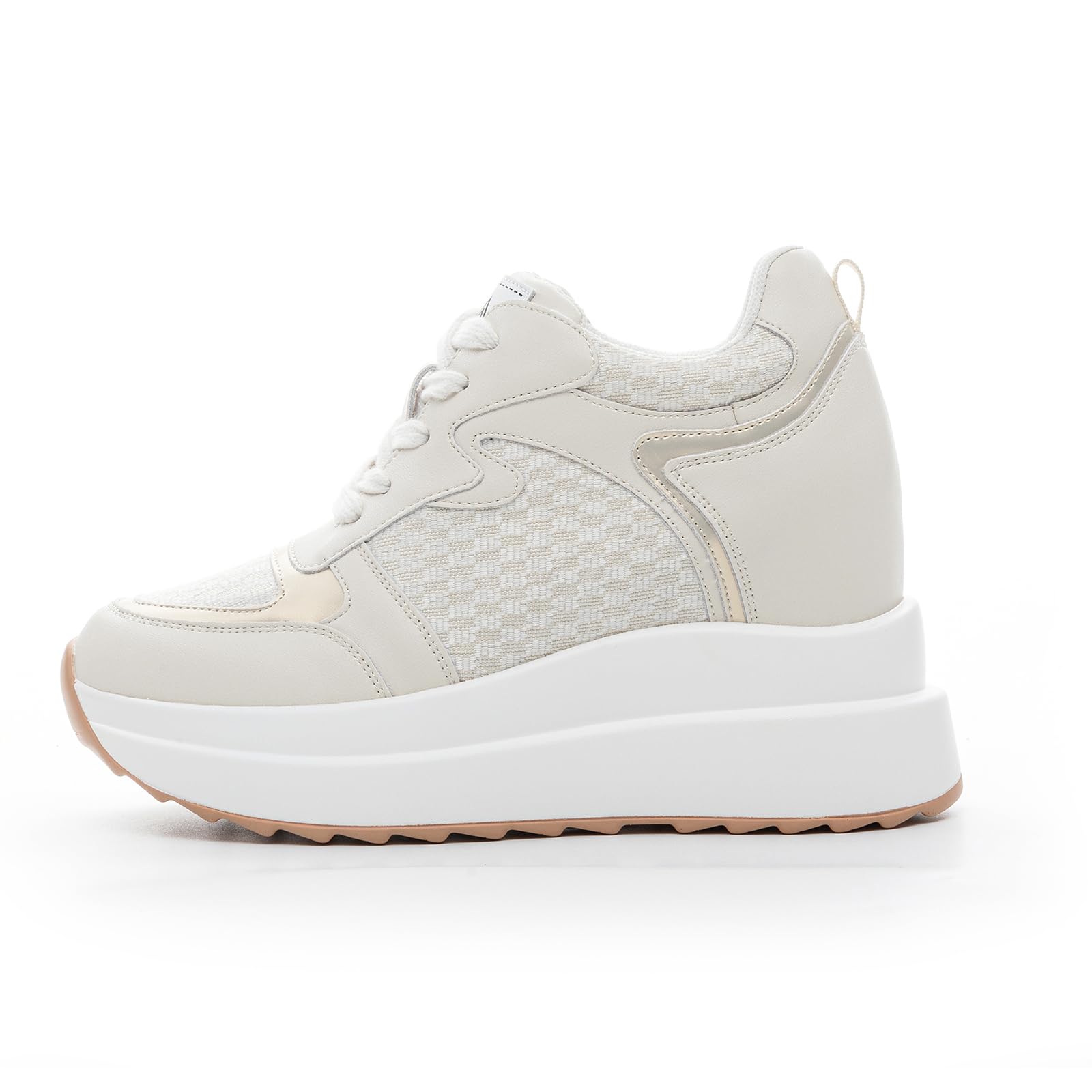 Zapatillas Plataforma Mujer Zapatillas de Cuña Deportivas Transpirables Casual Comodos Zapatos Altas Tacón de Cuña 10CM