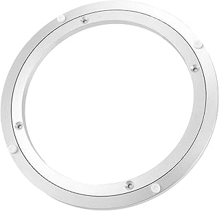 DAJAVE Ø 30 cm Drehteller aus Aluminiumlegierung 12 Zoll drehbarer Kugellager Aluminium Drehkranz Silber, belastbar bis 60kg,strapazierfähig, schwenkbar,Lazy Susan Rostfrei Drehteller für Drehtisch