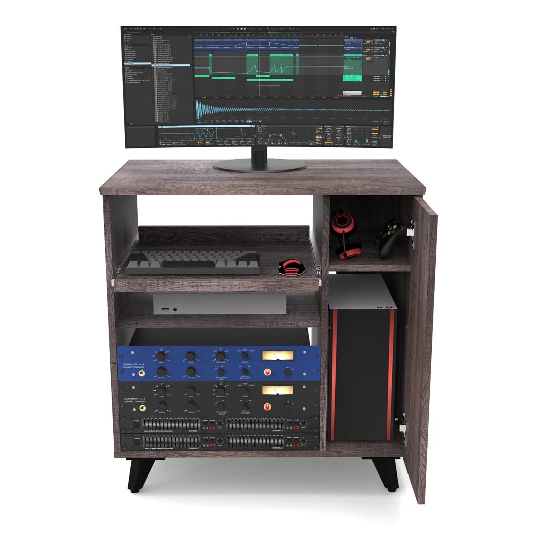 Glorious Modular Side Rack Walnut - Extension de Rack de Studio pour Les séries Sound Desk et Workbench