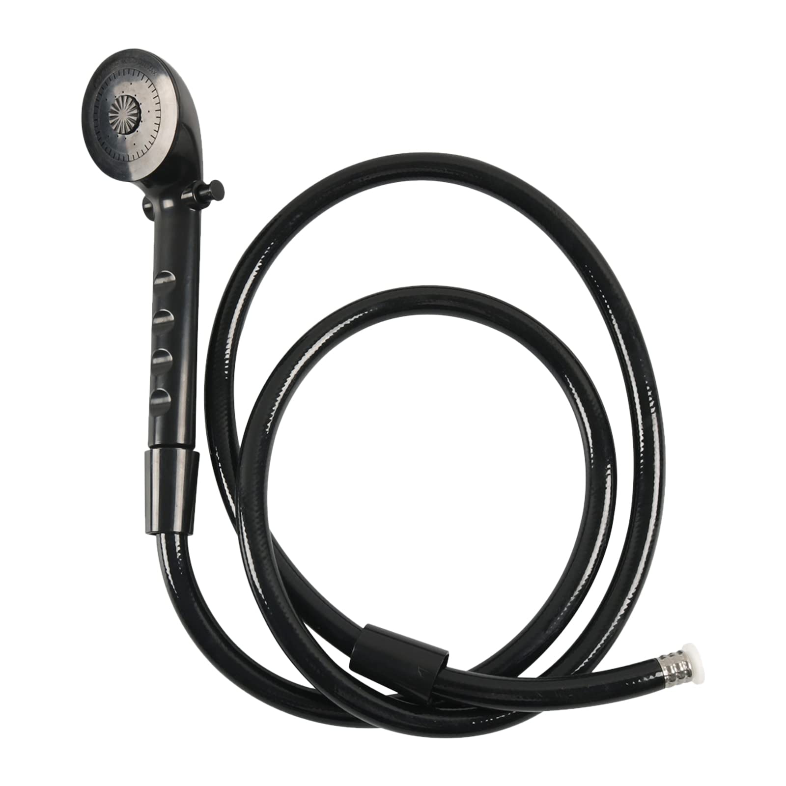 kingsea Pommeau de douche pour camping-car avec tuyau et robinet de douche pour camping-car, bateau, non métallique - Noir