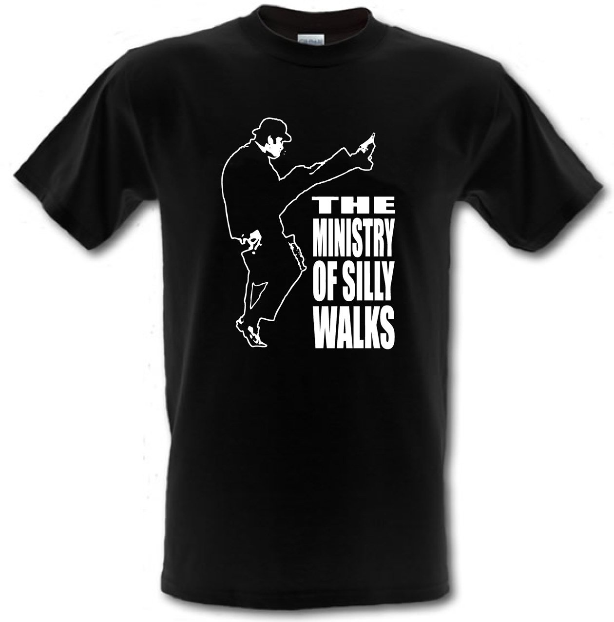 Revolutionary Tees Men's Black Ministry Of Silly Walks Monty Python Retro 100% Cotton T-Shirt