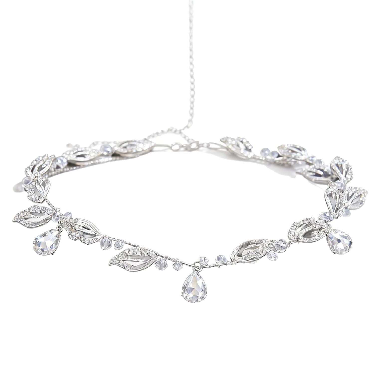Delicate Beaded Hair Garland Offering Comfortable Wear Sparkling Rhinestones Headpiece Suitable for Casual or Formal Use Secure Crown
