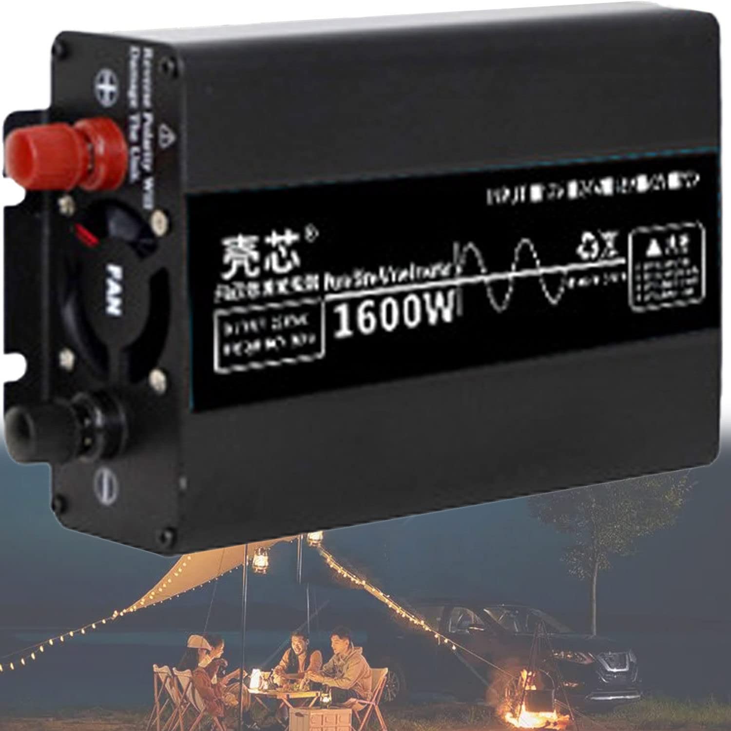 1600W/3000W/3500W/4500W/7000W/10000W samochód czysta fala sinusoidalna przetwornica napięcia falownik samochodowy 12V/24V/48V/60V do 220V/230V konwerter przetwornica,1600W-48V
