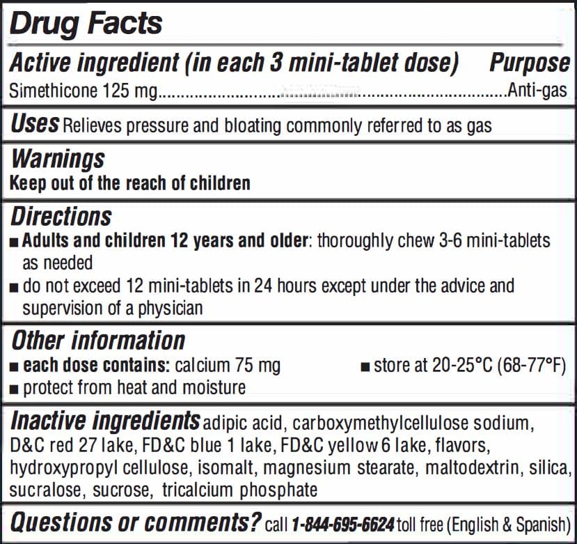 Miniatura 2 de Mylanta Tabletas de alivio de gas minis de gas frutas surtidas 60 unidades