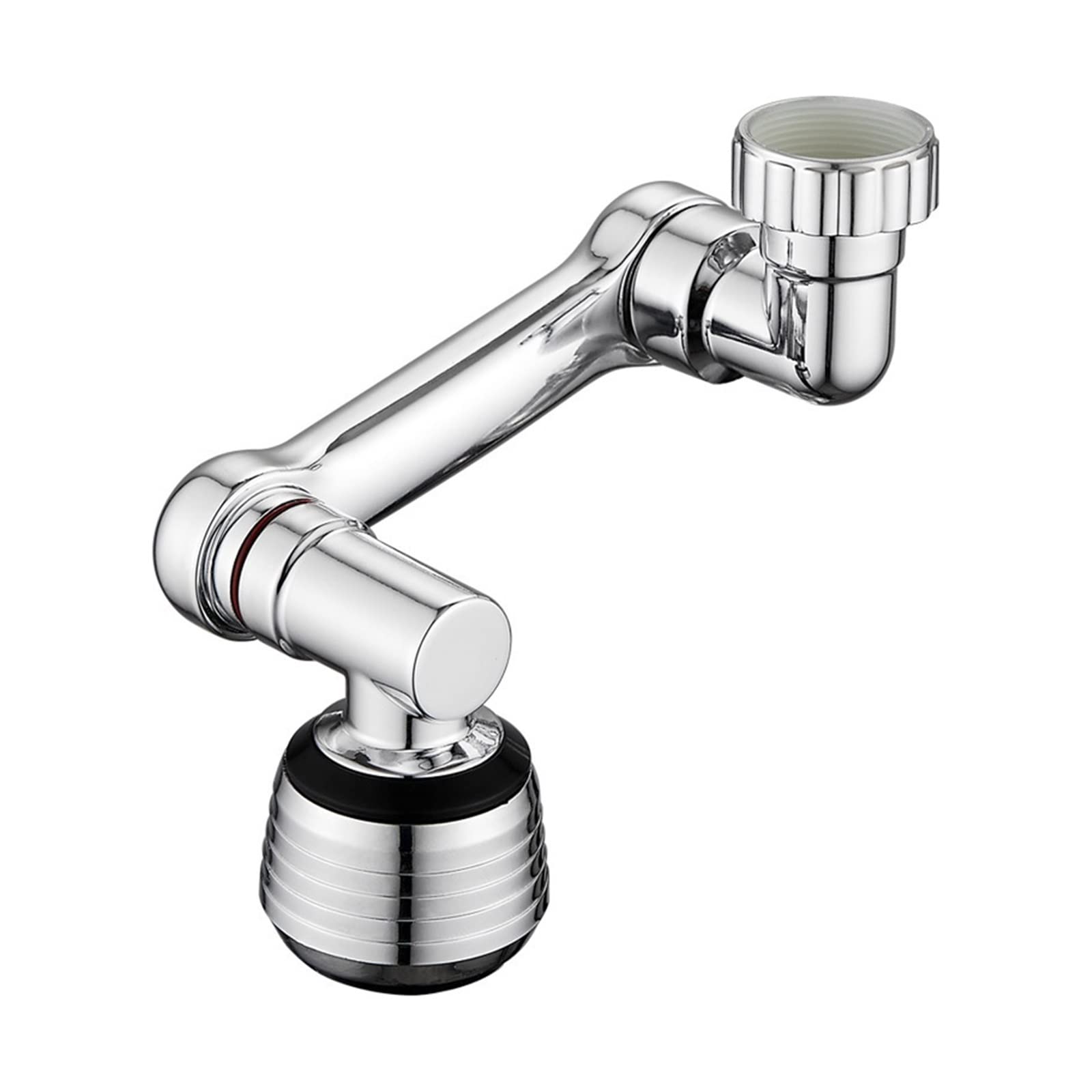 Eretyret Dual Mode 1080 1080° Universal Rotation Faucet Dual Mode Sprayer Head Washbasin Kitchen Robot Arm Extension Faucets Aerator Bathroom Accessory Foldable Design(Dual Mode 1080)