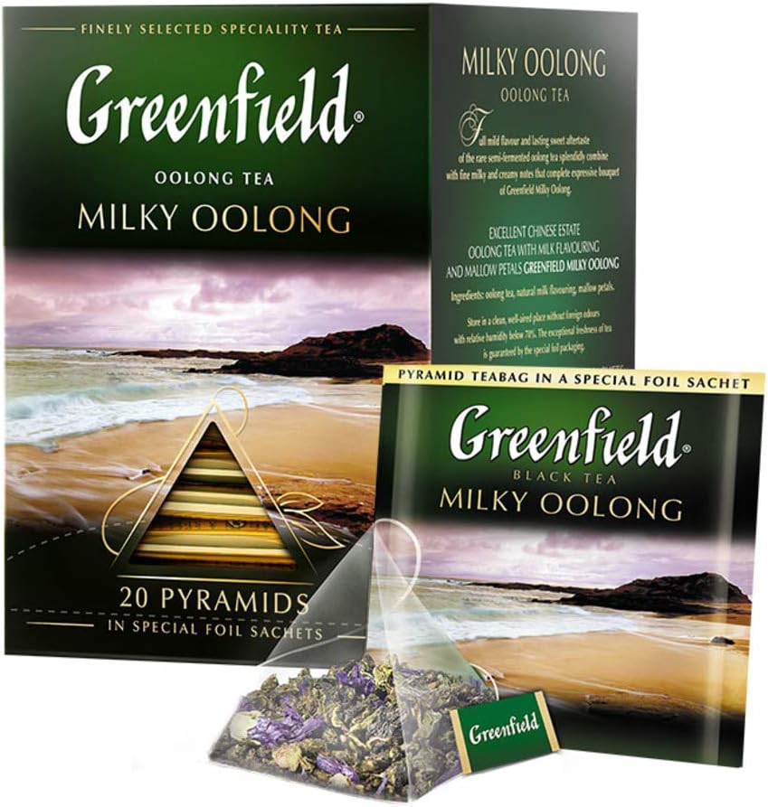 Greenfield Milky Oolong Pyramid Collection 20 Pyramids In Special Foil