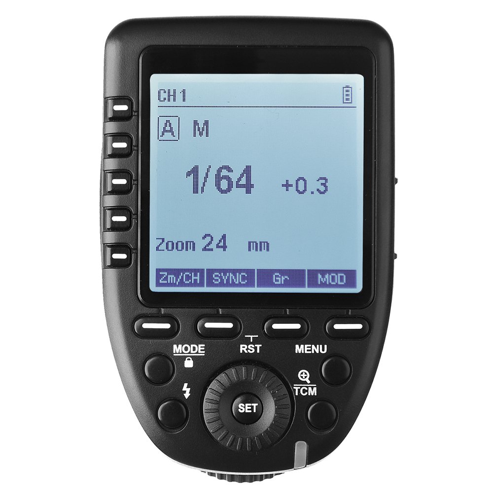 Godox Xpro-O Déclencheur de Flash pour Appareil Photo Olympus Panasonic, XproO Trigger Transmetteur de Flash avec LCD écran 2.4G sans Fil Systèm