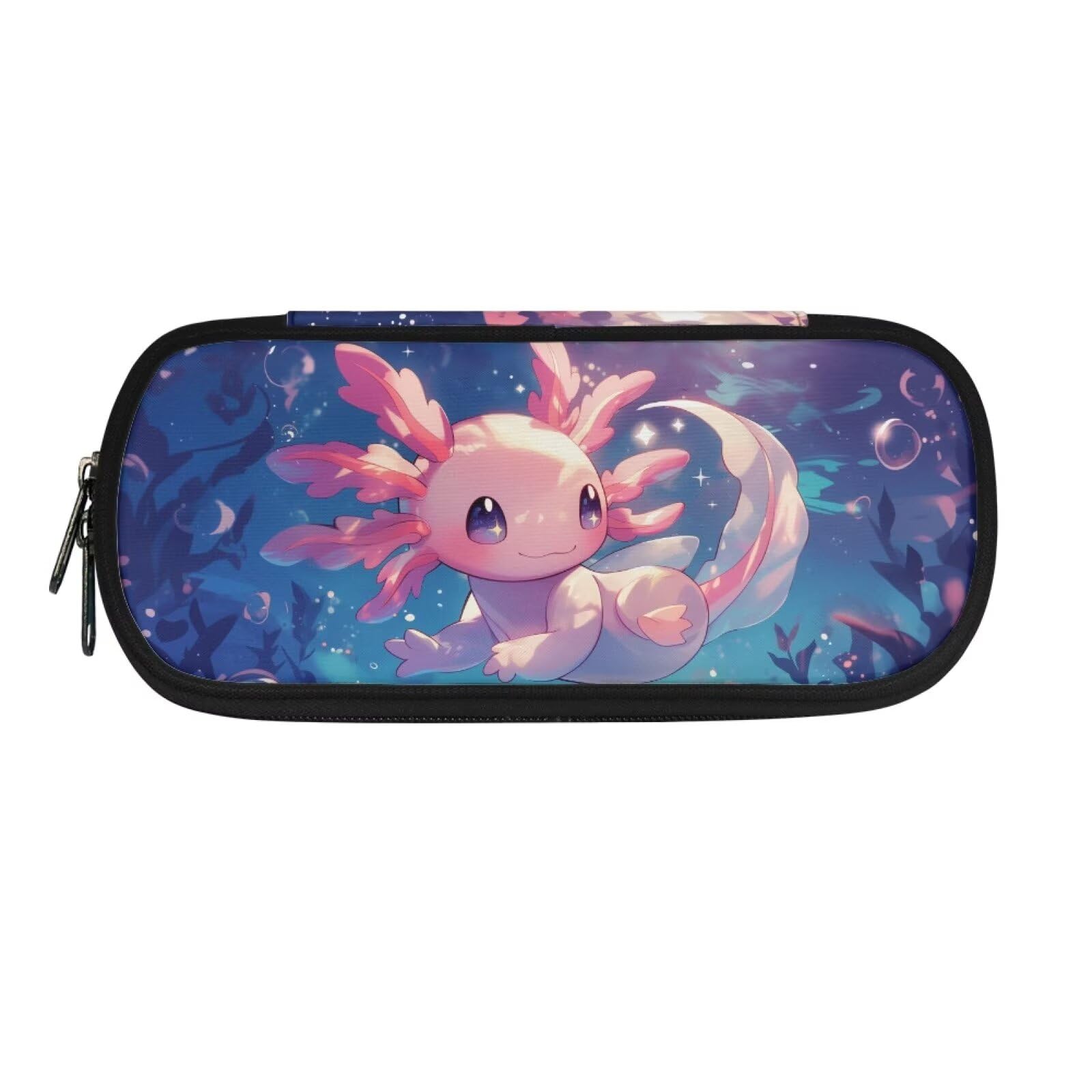 Belidome Axolotl Pencil Case for Girls Cute Pencil Bag Back to School Pen Box with Compartments