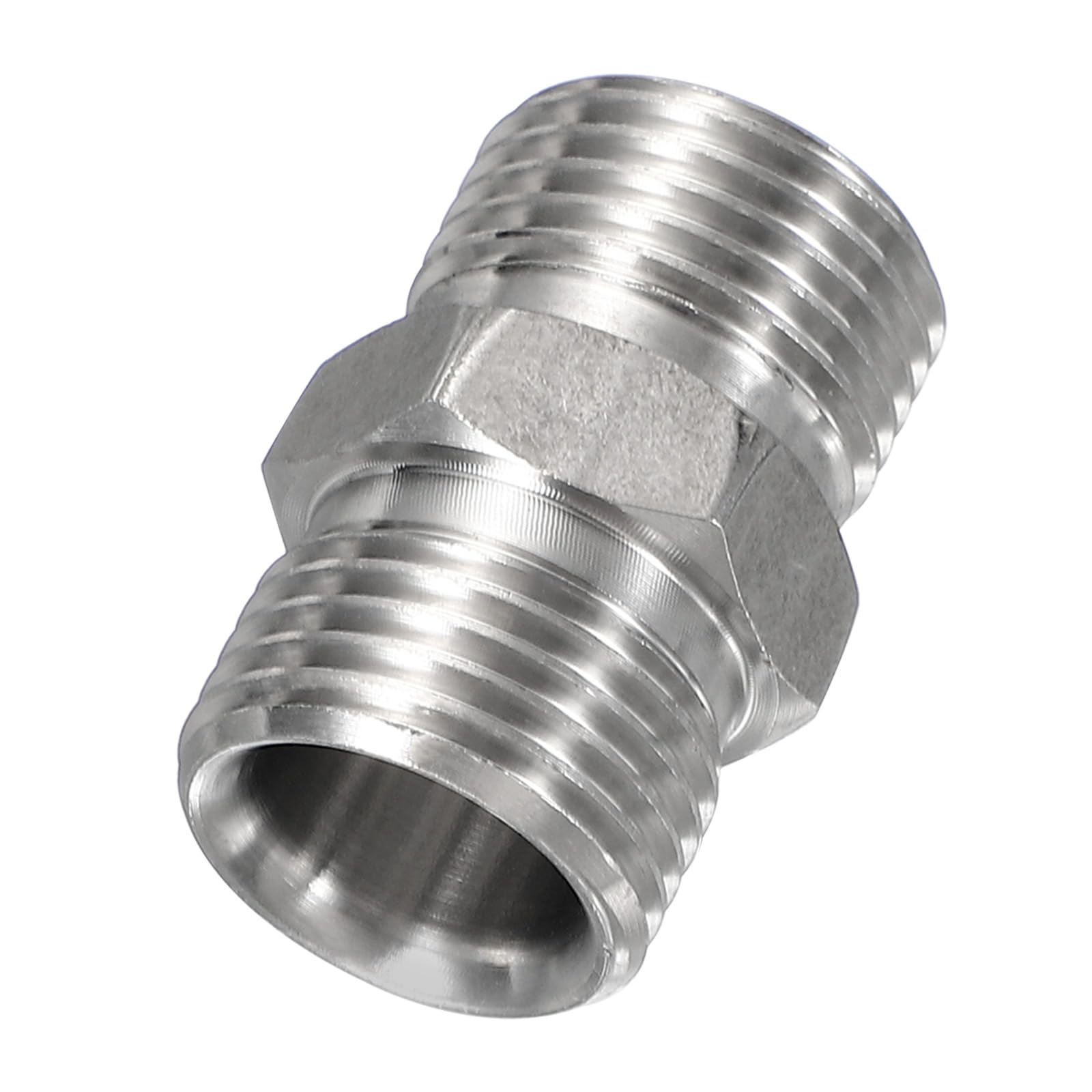 sourcing map Pressure Washer Hose Connector G1/2 Male to G1/2 Male 5400PSI Stainless Steel Pressure Washer Hose Adapter Coupler Extension Fitting Quick Connect