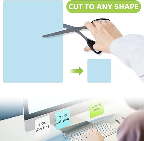 Miniatura 4 de Adhesivo para pizarra de borrado en seco, calcomanías de pizarra blanca, 8.3 x 11.7 pulgadas, lavables+hojas de borrado en seco extraíbles,