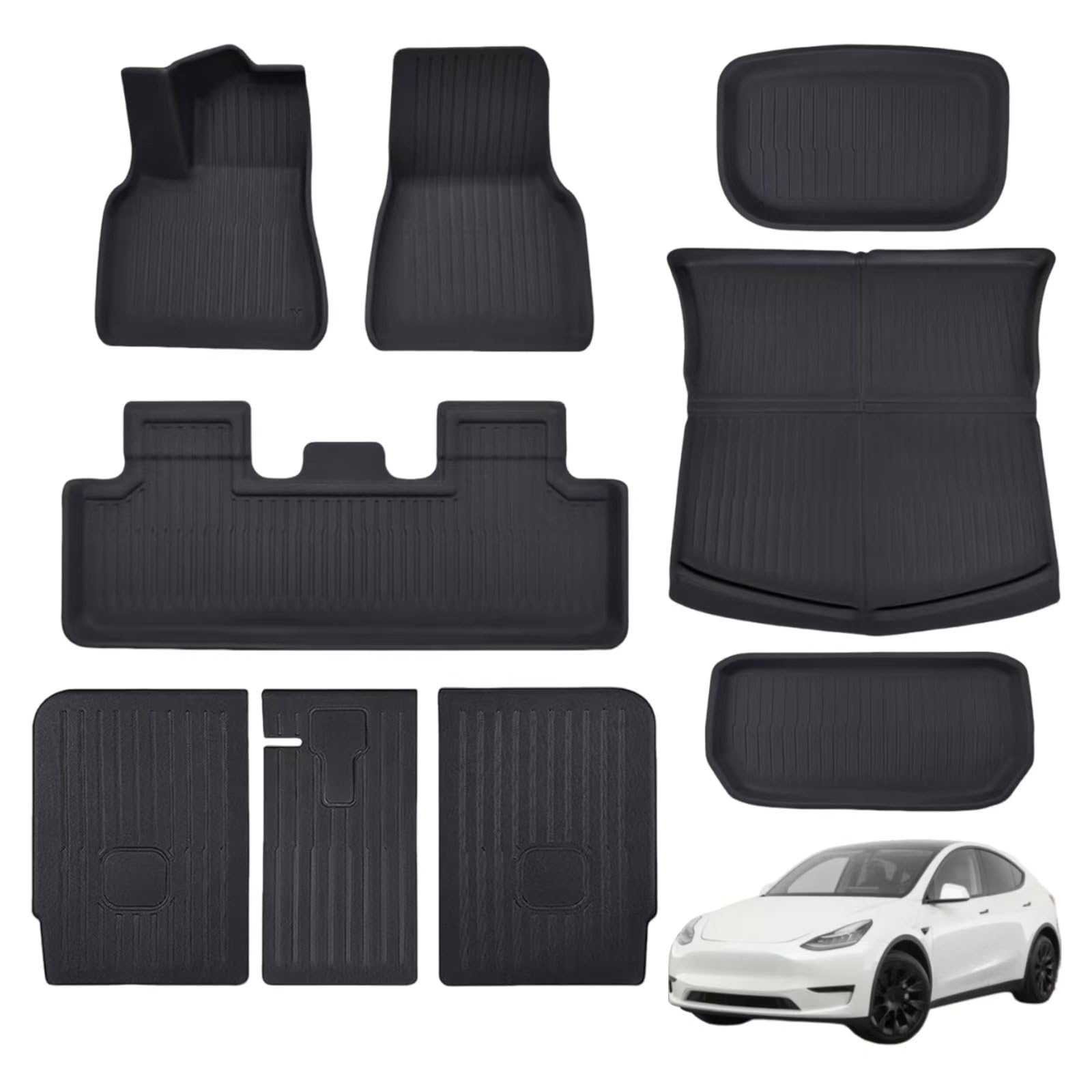Tesla Model Y Trunk & Frunk Mats - All-Weather Protection