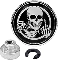 Vista 11 de Tornillo de acero inoxidable moleteado para asiento de guardabarros, rosca de 1/4 pulgadas - 20 para Harley Davidson 1996-2020, esqueleto de dedo