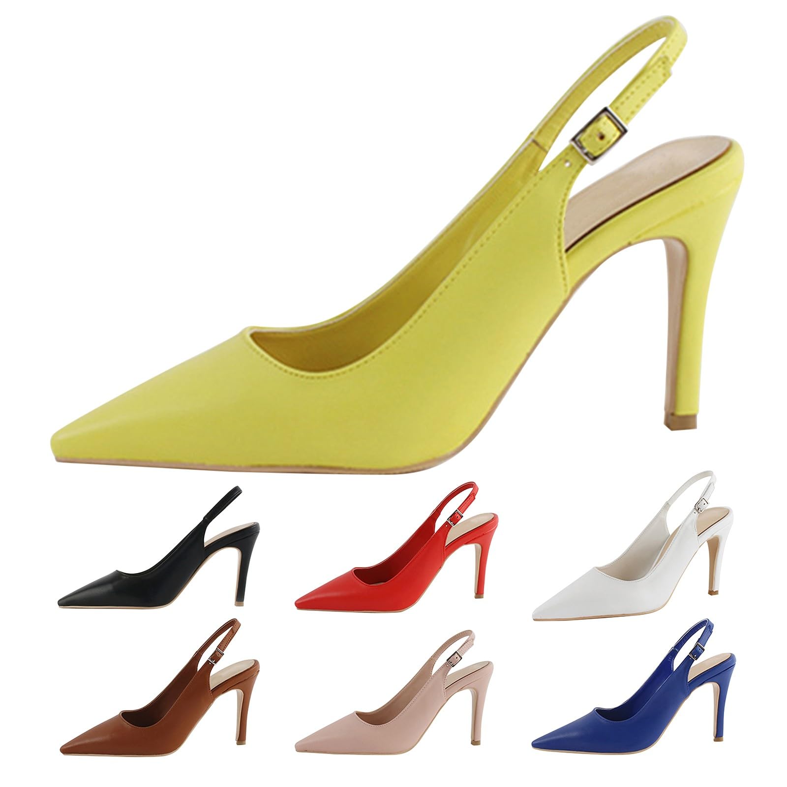 Sandali da donna con tacco alto in pizzo, con tacco alto, con tacco a spillo, eleganti scarpe da lavoro in pelle PU, comodi sandali estivi