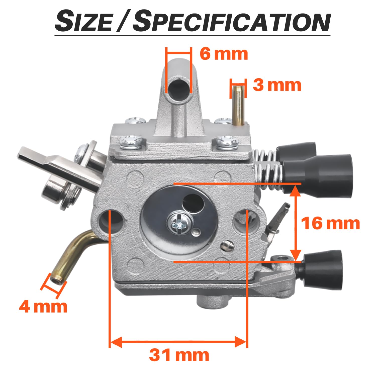 Carburador para STIHL FS120 FS200 FS250 FS300 FS350 Desbrozadora, JRISBO Repuestos FS 250 Piezas Accesorio Kit Recambios Carburetor con Juntas, Filtro de Aire, Bujía, Manguera