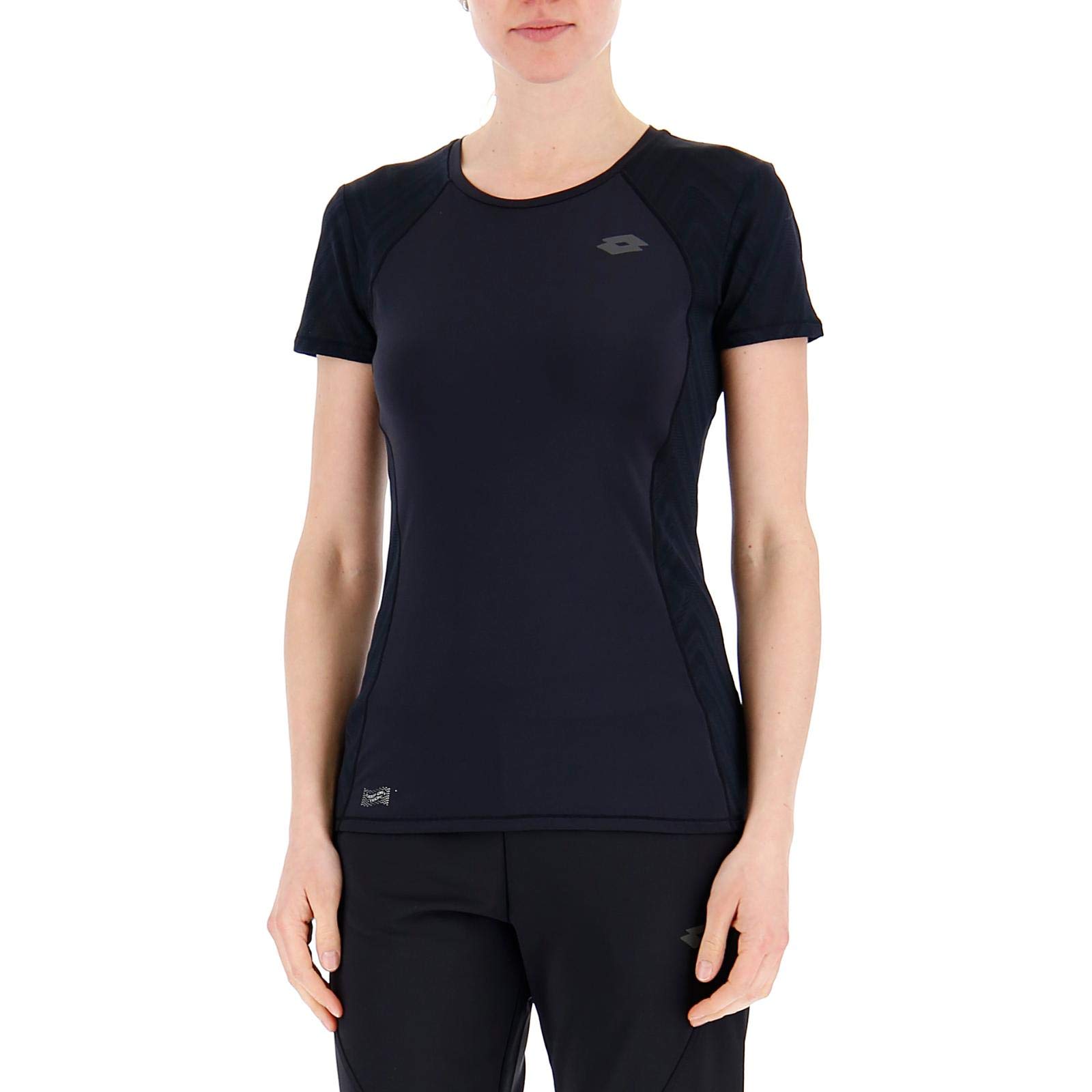 Lotto Women Indy VI PL Short Sleeve T-shirt - Black, Small