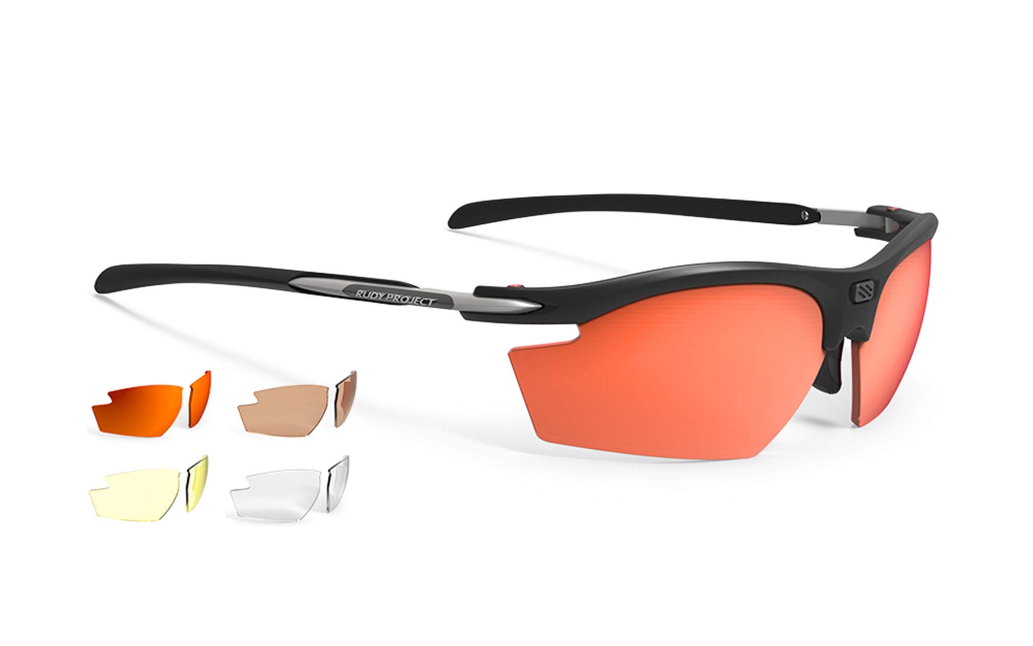 Rudy Project Unisex RYDON Shooting Black-Kit Matte Rac.Red+Ls Copper+Act. Brown+Yellow+Transp. Sonnenbrille