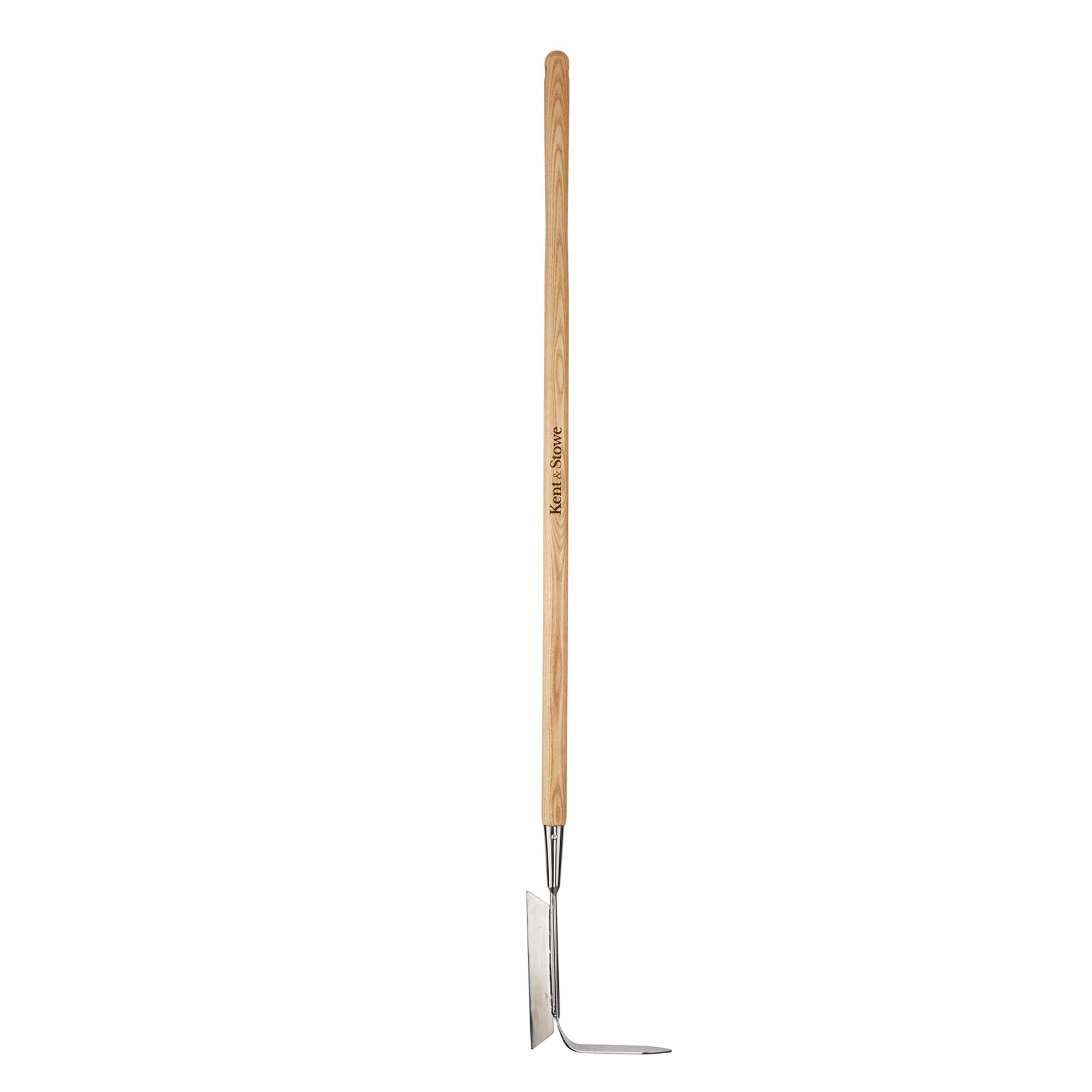 Kent & Stowe Langstiel 2in1 Unkrautentferner – Unkrautjäter mit Kratzzinke & Schneidklinge aus Edelstahl, Mooskratzer mit Holzstiel, Länge: 157 cm