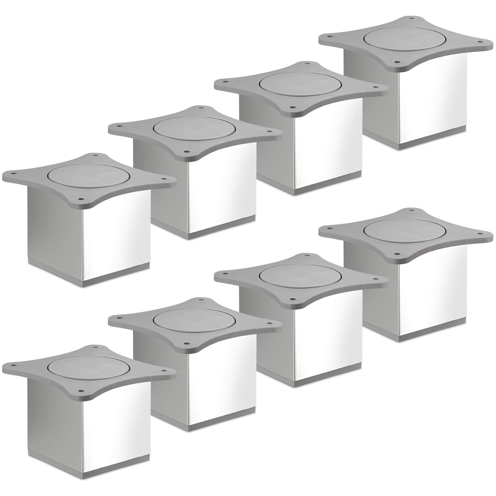 Pieds de meubles alu carrés 65x65 SOTECH QUEBEC II pour étagère