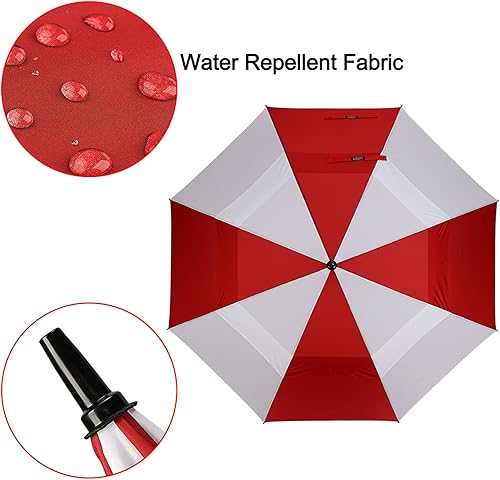 Miniatura 52 de G4Free - Paraguas de golf de apertura automática de 47, 54, 62 y 68 pulgadas - Paraguas extragrande con doble toldo, ventilado, a prueba de viento