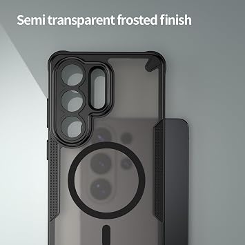 Rongep Samsung Galaxy S26 Ultra için Kılıf Fusion-Rugged Manyetik [MagSafe ile Uyumlu] S26 Ultra Koruyucu Kamera Yükseltili Arkası Yarı Mat Tasarımlı Güçlü Manyetikli Samsung S26 Ultra Kılıf (Siyah)