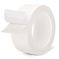 Vista 9 de Cinta de doble cara de 0.39" x 9.85 pies, cinta adhesiva de montaje resistente y extraíble sin daños, cinta de espuma PE sin residuos, cinta