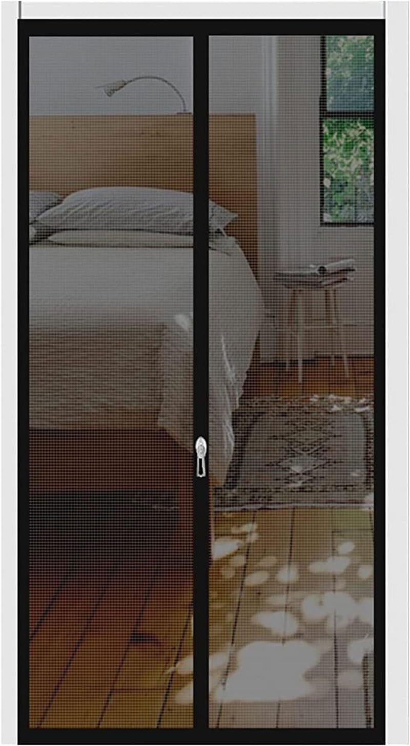 Reinforced Cat Screen Door Net Curtain With Zipper - Prevents Cats From Escaping, No Drilling Required, Ideal For Balconies And Living Rooms(100x220cm)